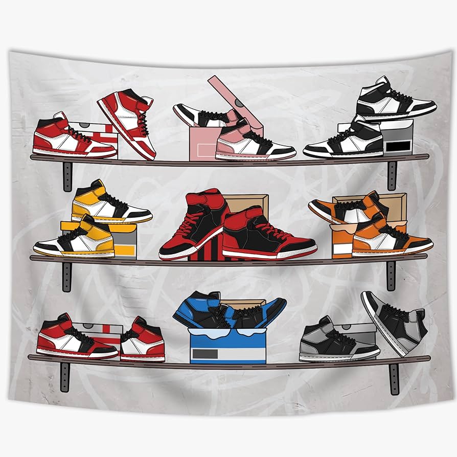 Amazon.com: SVBright Retro Basketball Shoes Tapestry 51Hx59W